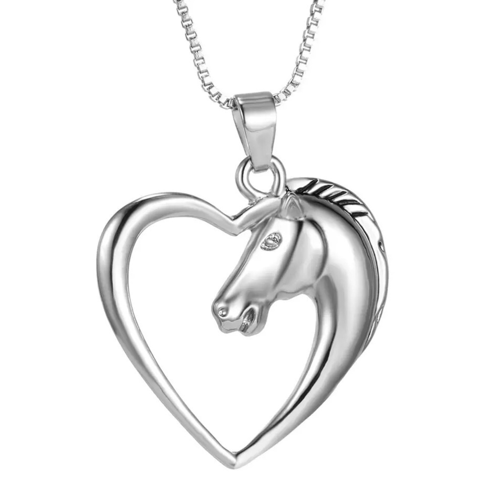 Fashion horse necklace horse heart jewelry